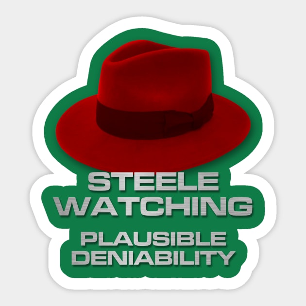 Plausible Deniability Sticker by Steele Watching